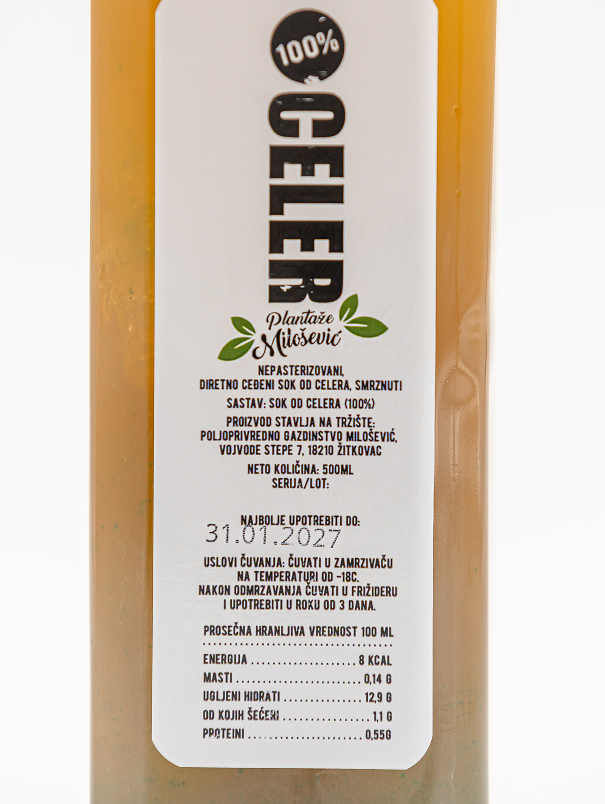 Hladno cedjeni sok od celera,smrznuti - Slika 3