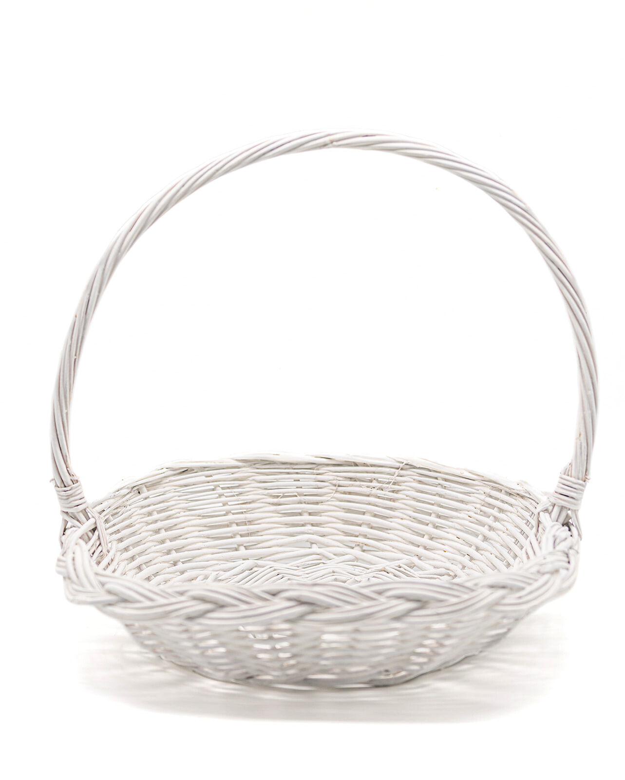 Pletena dekor korpa-bela