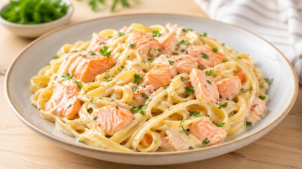 Pasta sa lososom - Recept