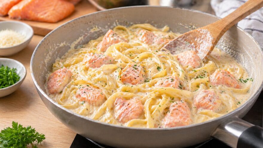 Pasta sa lososom - Recept