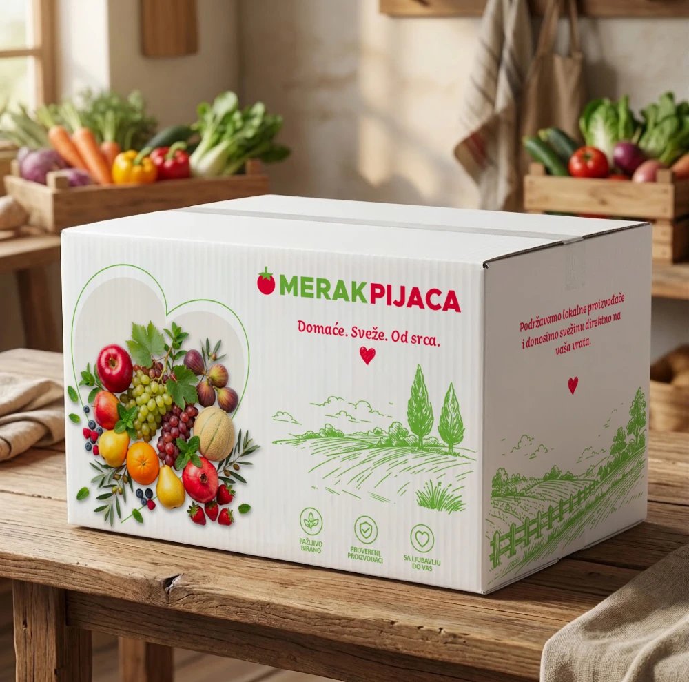 Merak pijaca kutija u rustičnoj kuhinji